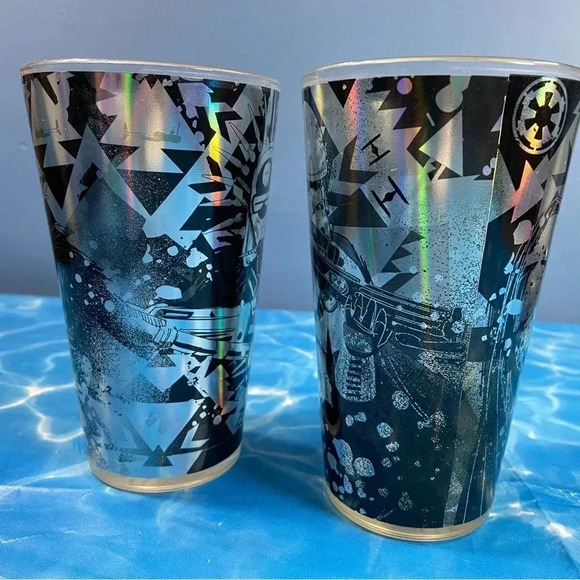 Star Wars - 2 Pc. Laser Decal Glass Set / Pint Glasses ✨ - Picture 2 of 9